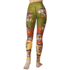 Colorful Turkey Print Yoga Leggings