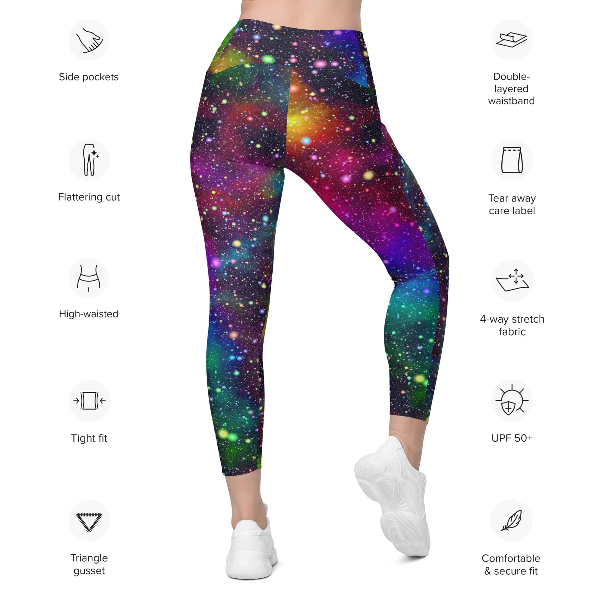 Colorful Universe Leggings With Pockets