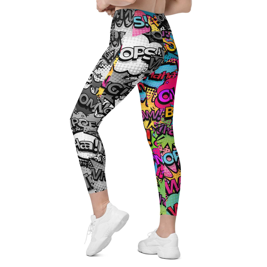 Comic Book Leggings With Pockets