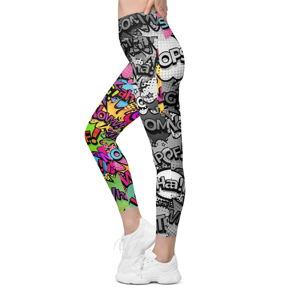 Comic Book Leggings With Pockets