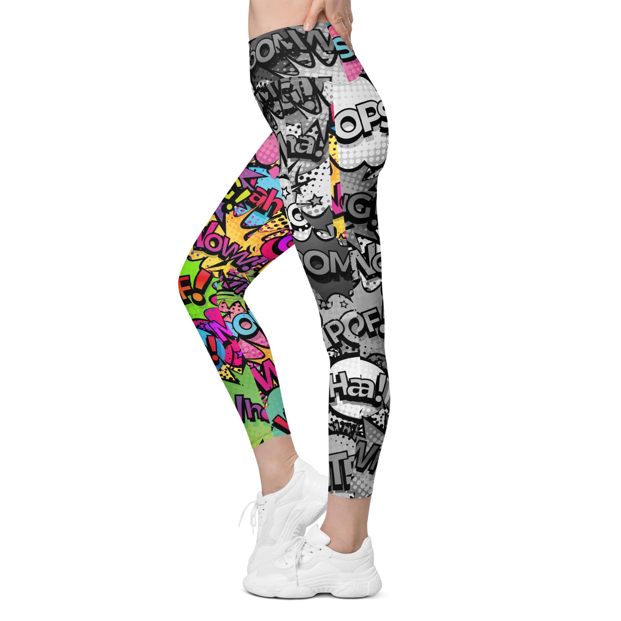 Comic Book Leggings With Pockets