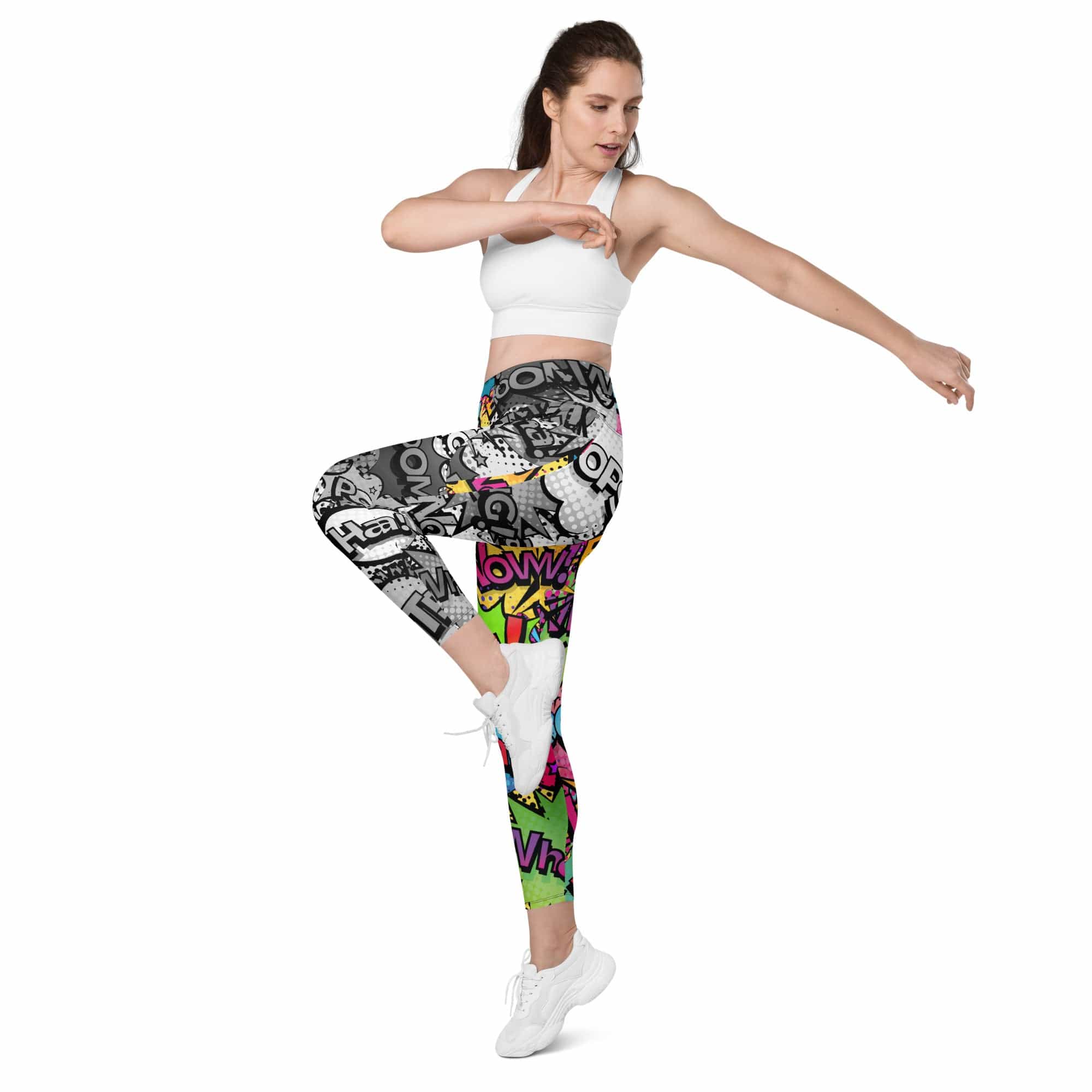 Comic Book Leggings With Pockets