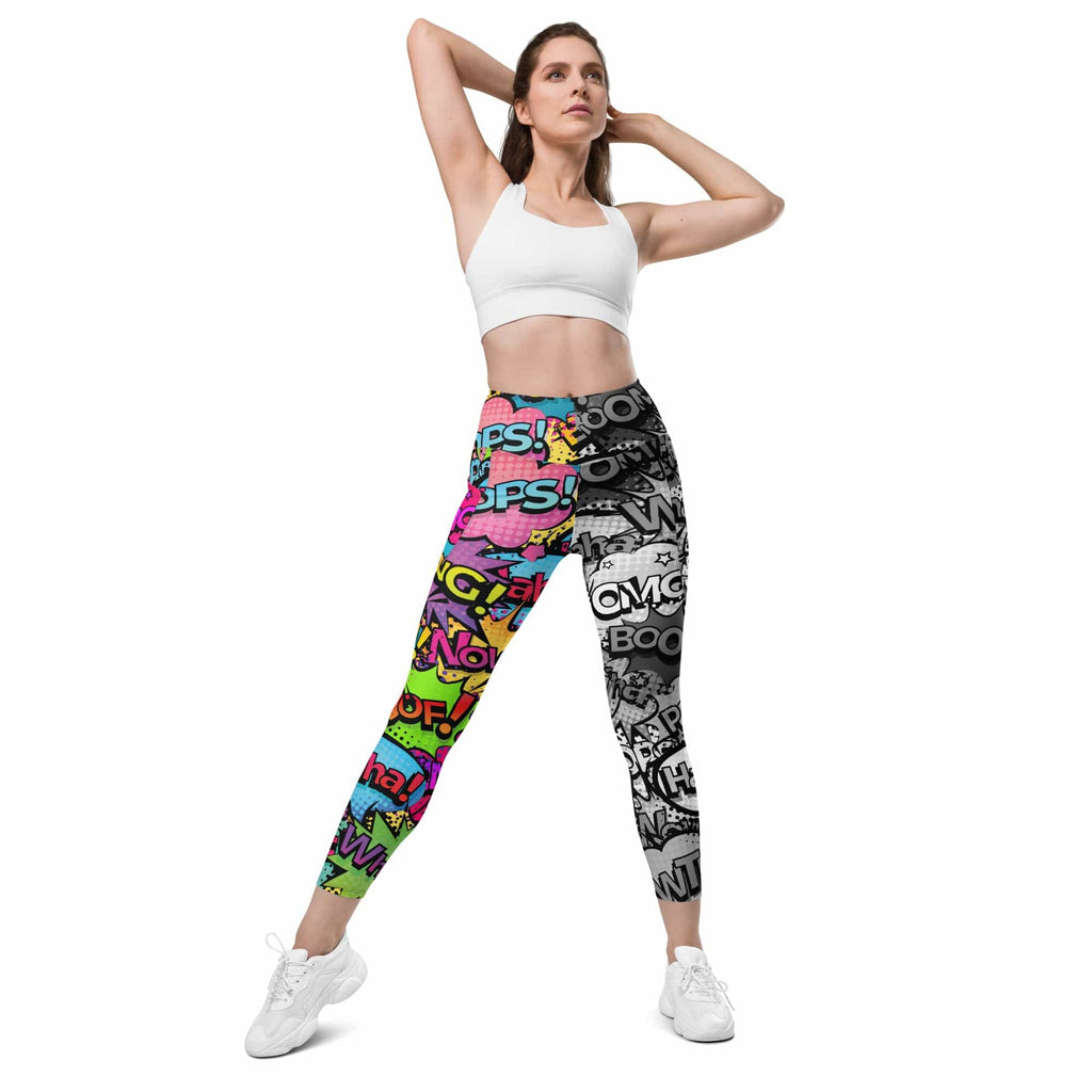 Comic Book Leggings With Pockets
