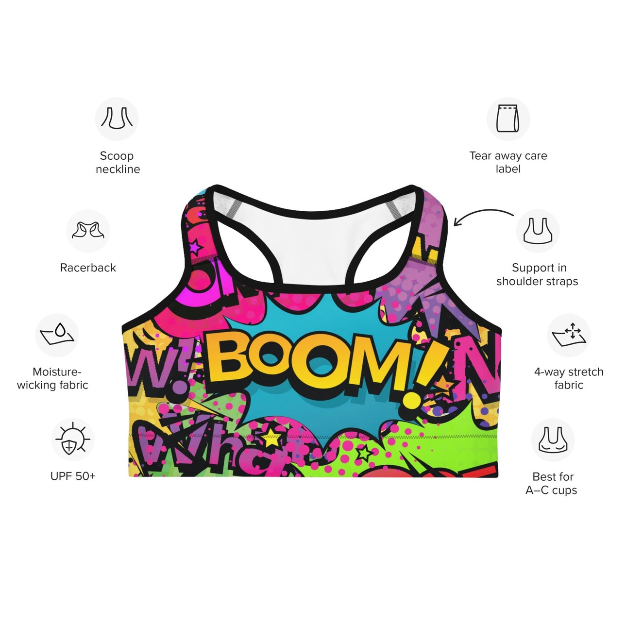 Comic Book Sports Bra