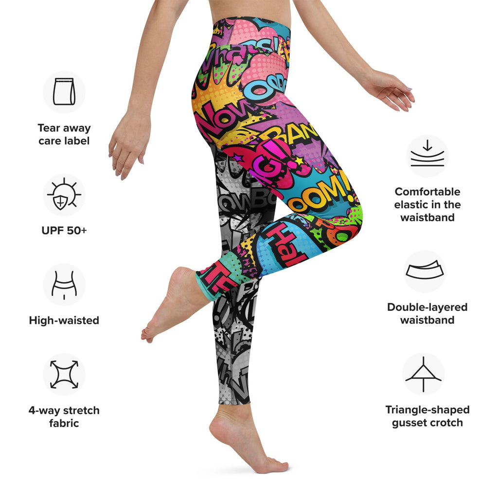 Comic Book Yoga Leggings