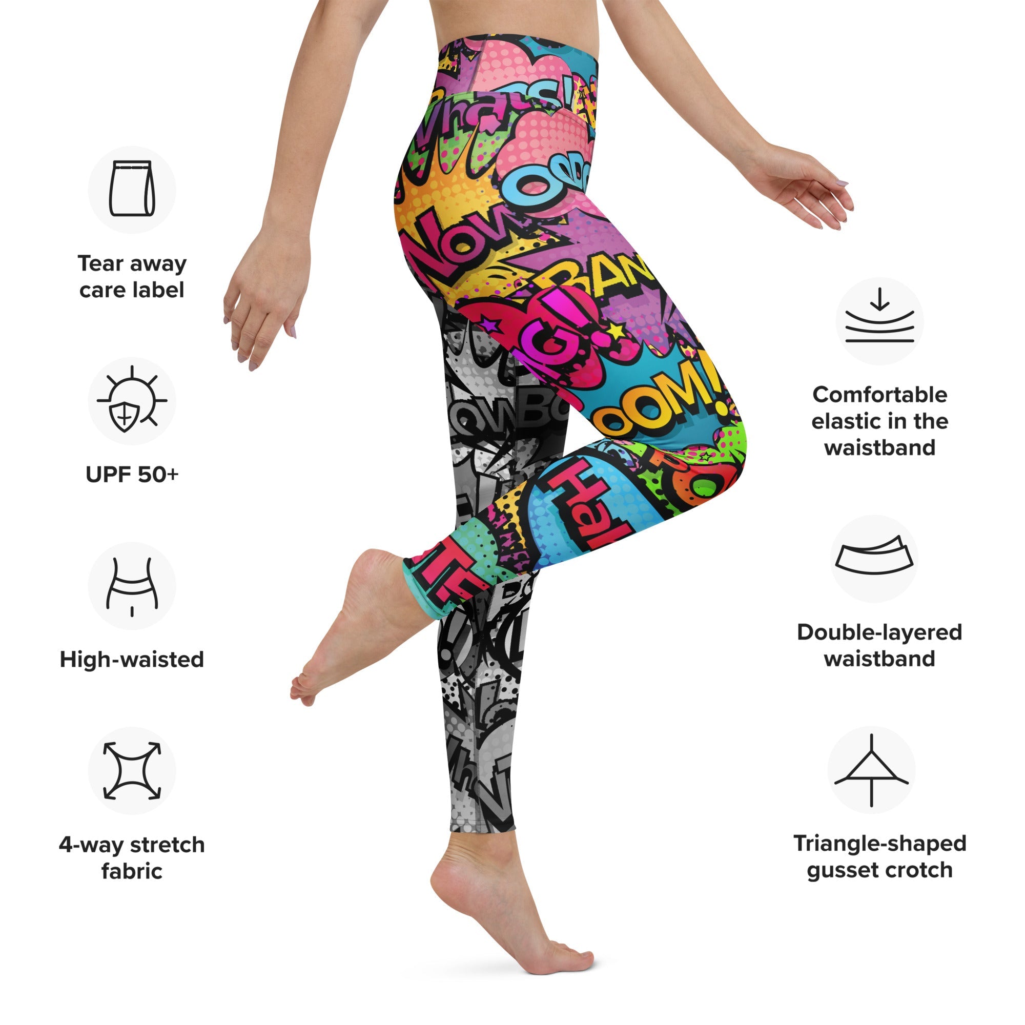 Comic Book Yoga Leggings