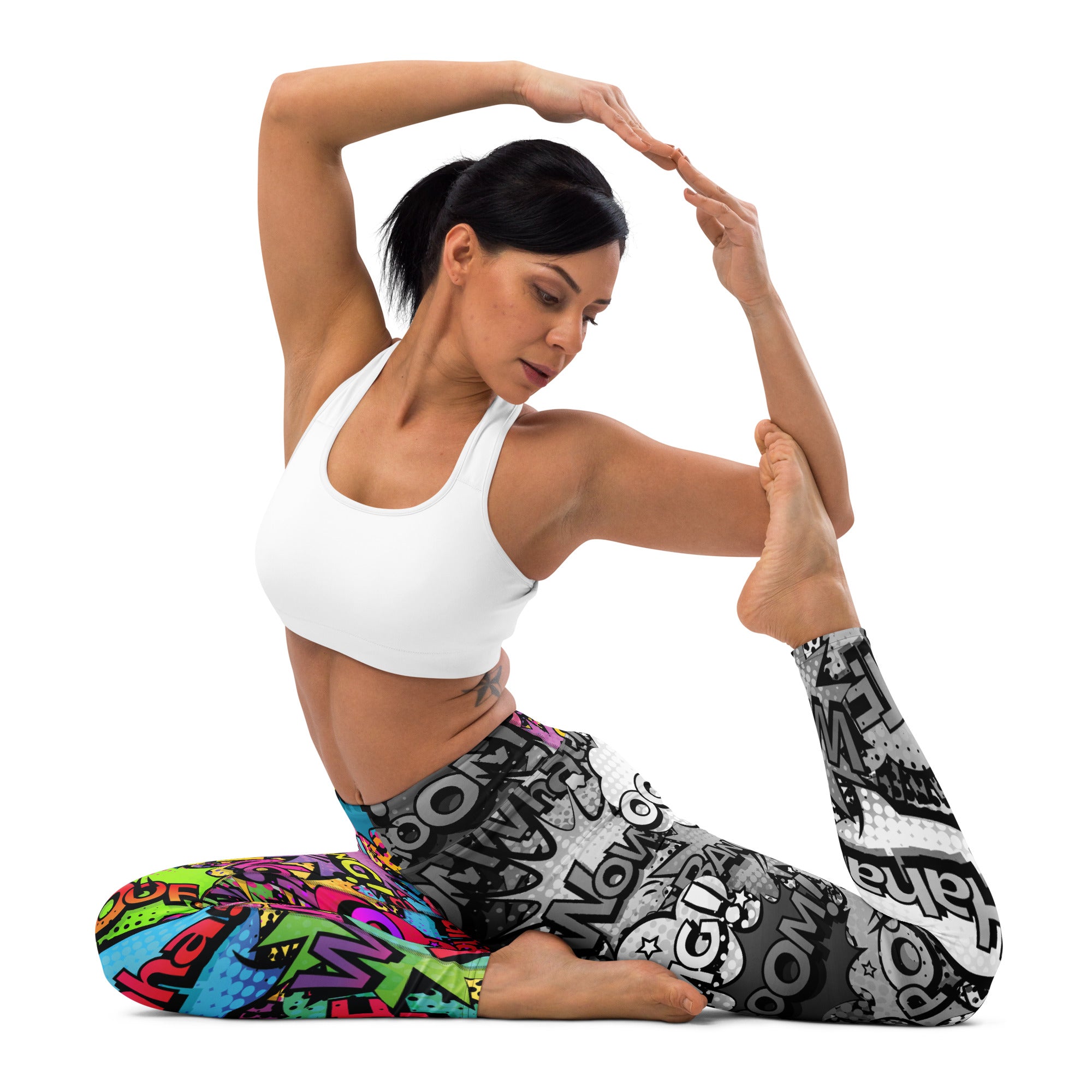 Comic Book Yoga Leggings
