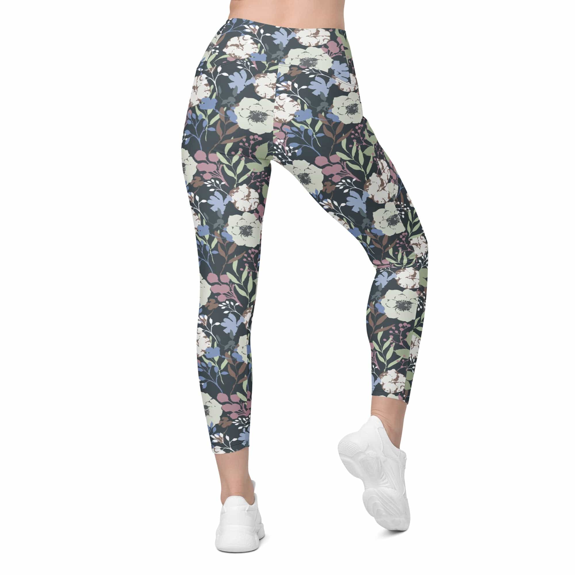 Cool Floral Leggings With Pockets