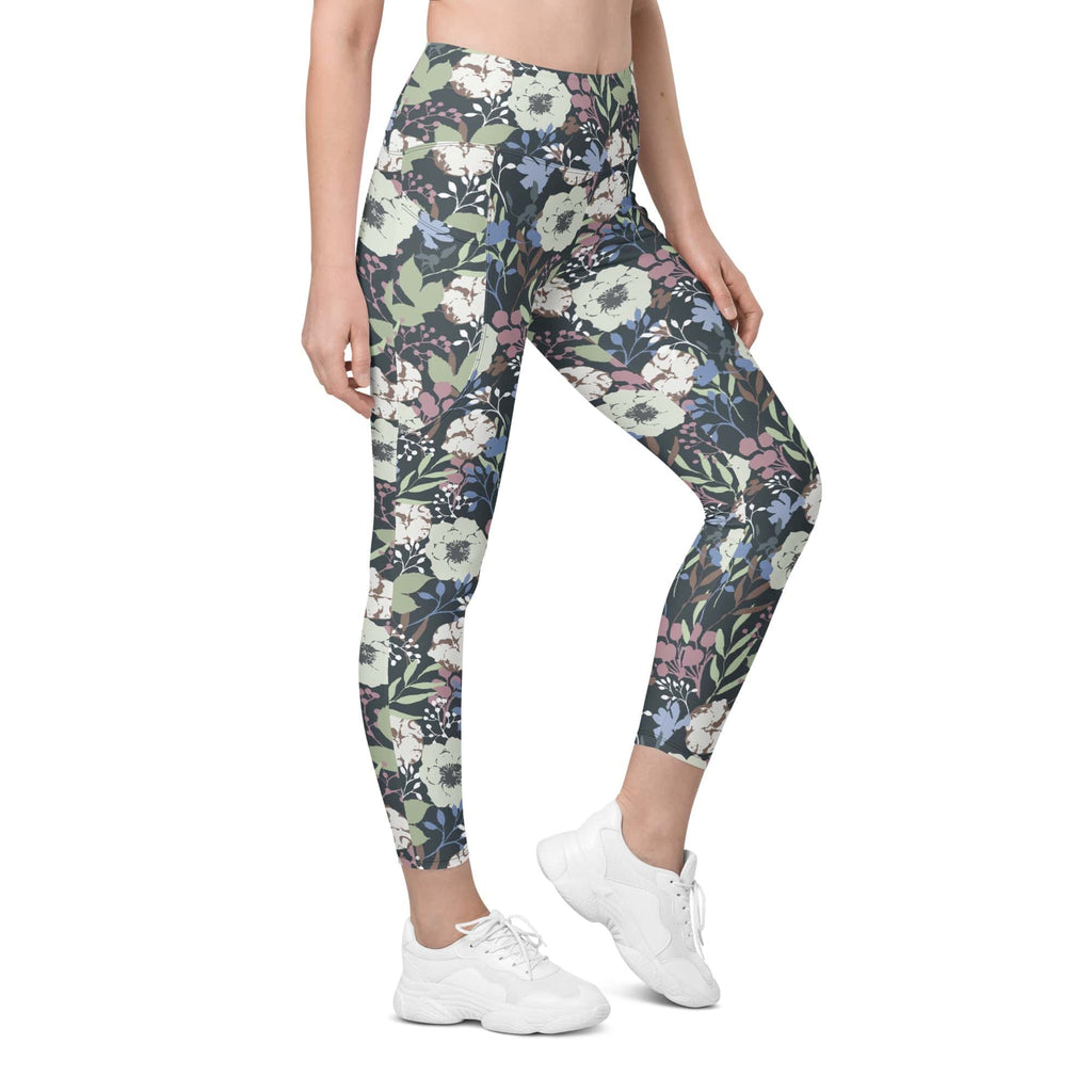 Cool Floral Leggings With Pockets