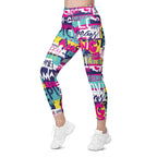 Cool Slogan Leggings With Pockets