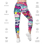Cool Slogan Leggings With Pockets