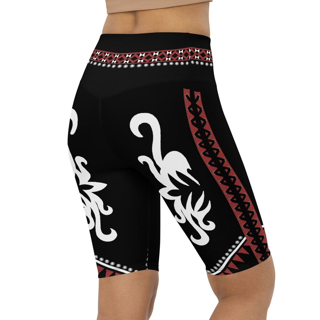 Cowboy Red & Black Biker Shorts