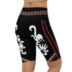 Cowboy Red & Black Biker Shorts