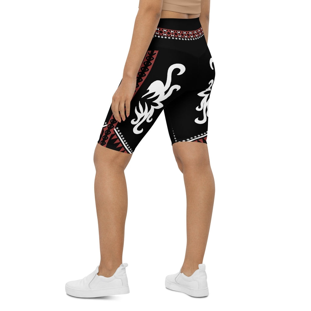 Cowboy Red & Black Biker Shorts