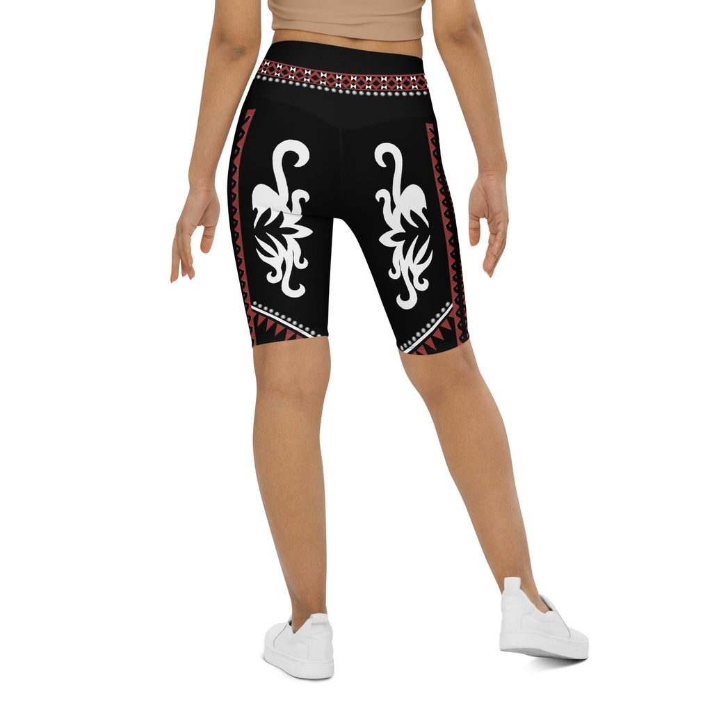 Cowboy Red & Black Biker Shorts