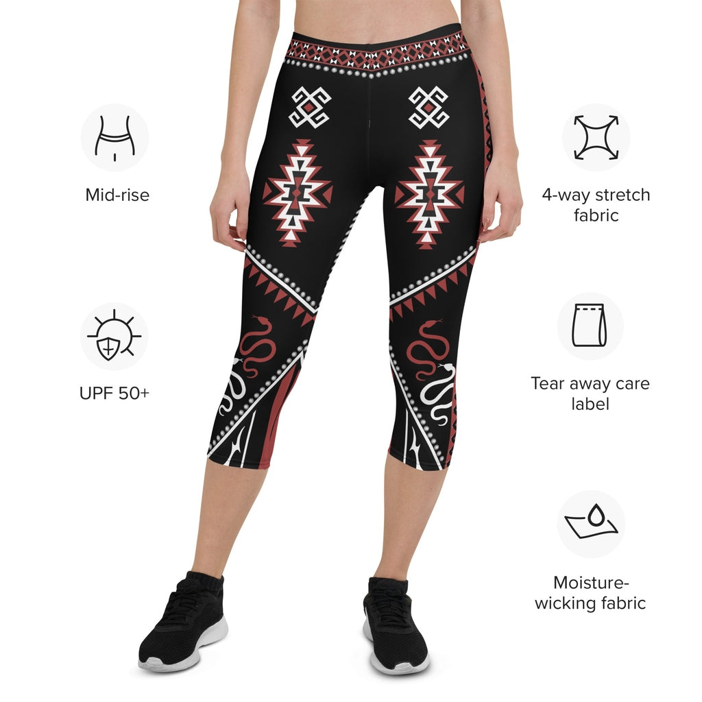 Cowboy Red & Black Capris