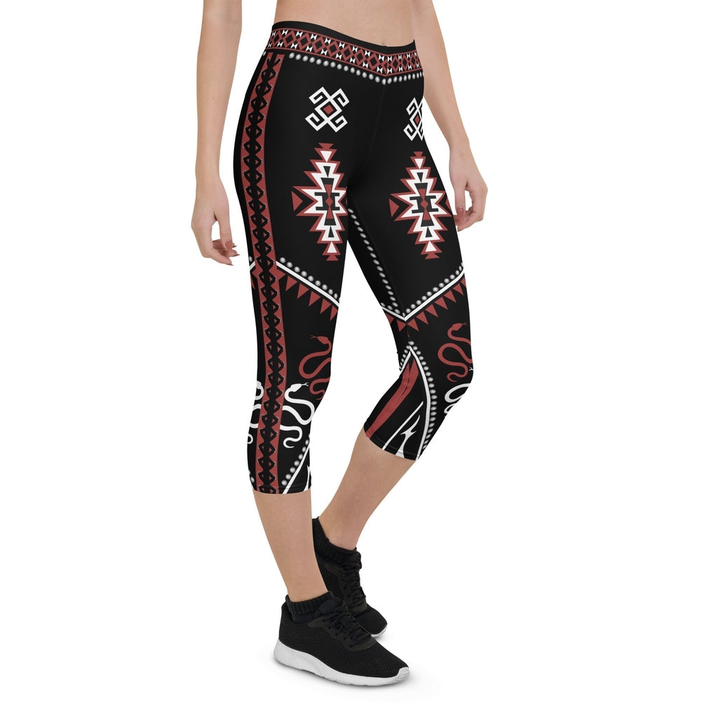 Cowboy Red & Black Capris