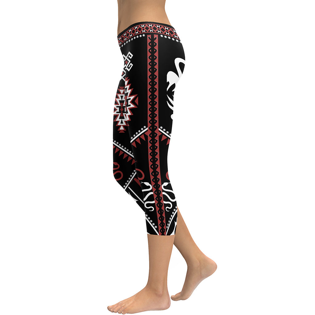 Cowboy Red & Black Capris