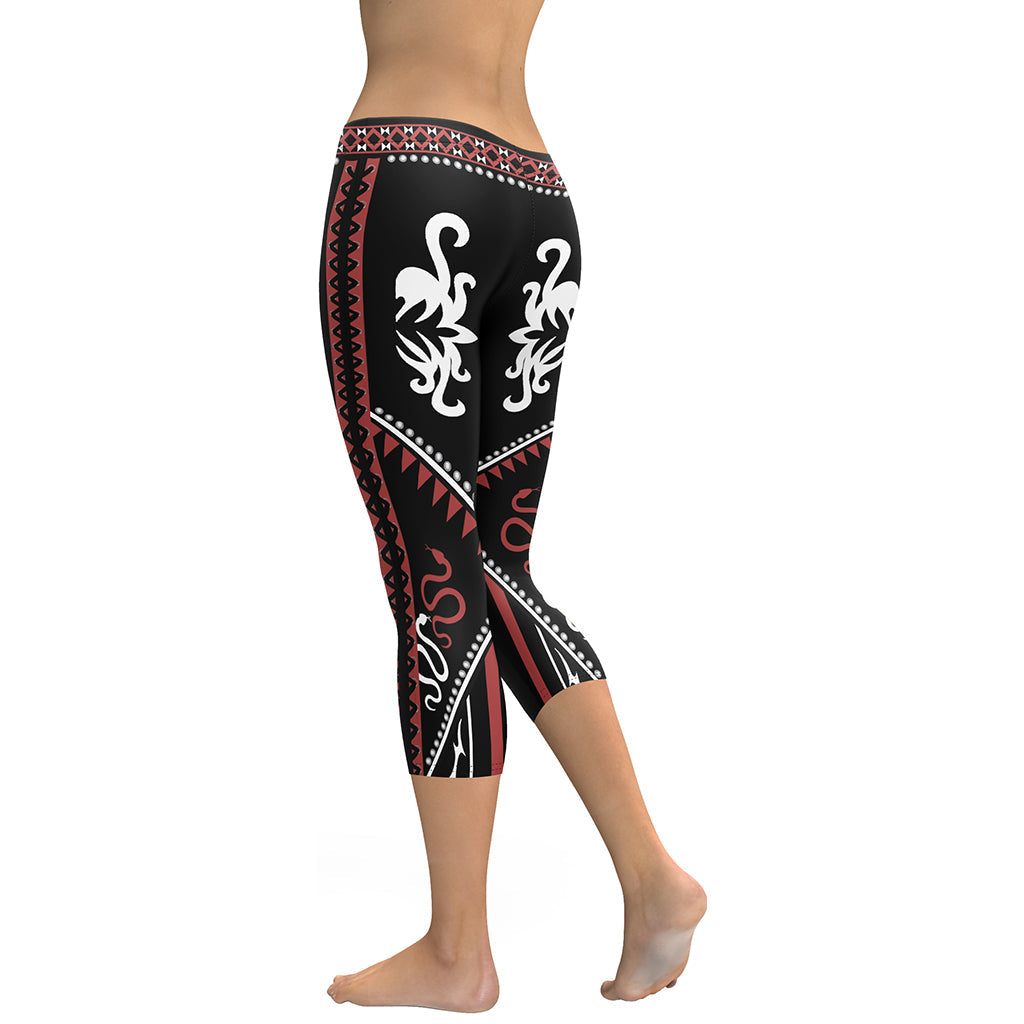 Cowboy Red & Black Capris