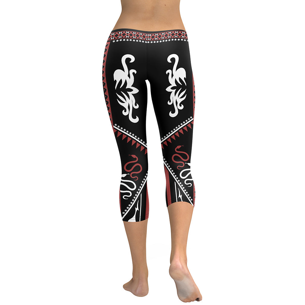 Cowboy Red & Black Capris