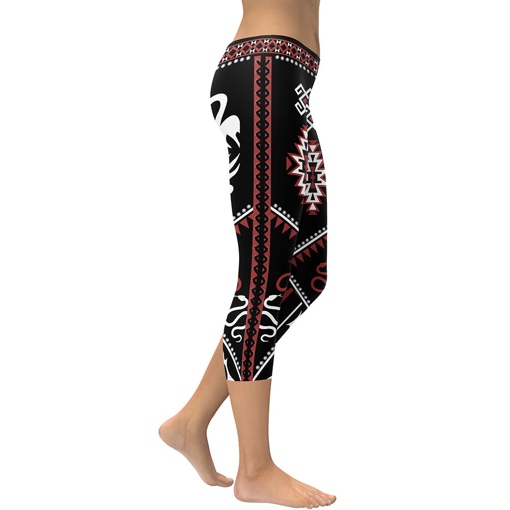 Cowboy Red & Black Capris