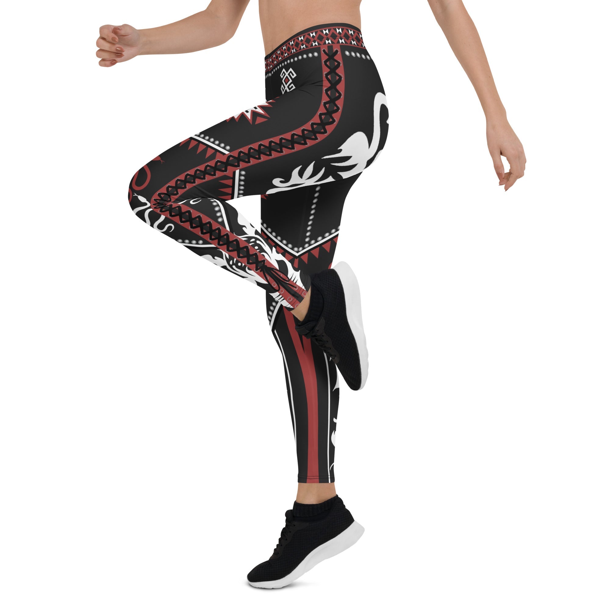 Cowboy Red & Black Leggings