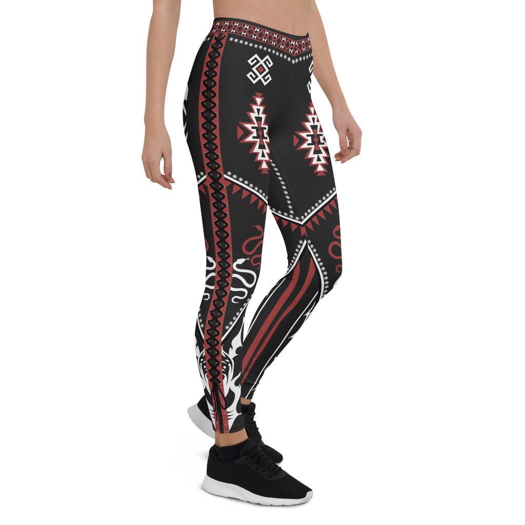 Cowboy Red & Black Leggings
