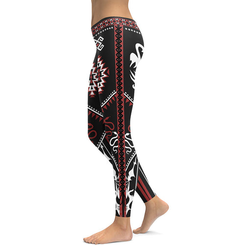 Cowboy Red & Black Leggings