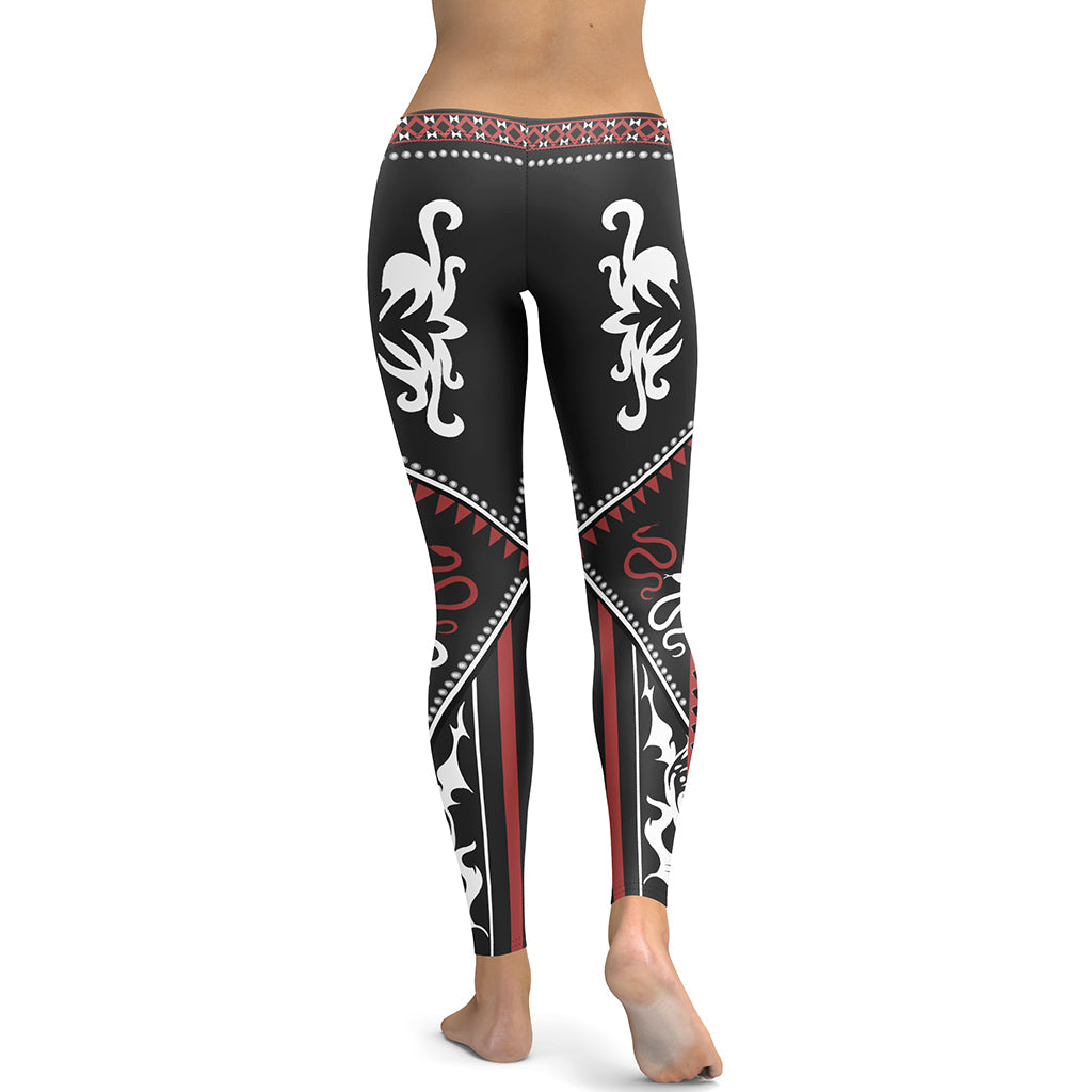 Cowboy Red & Black Leggings
