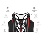 Cowboy Red & Black Sports Bra