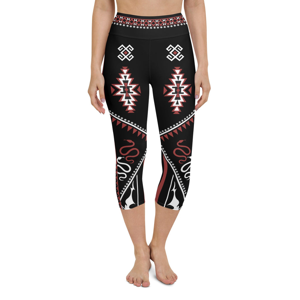 Cowboy Red & Black Yoga Capris