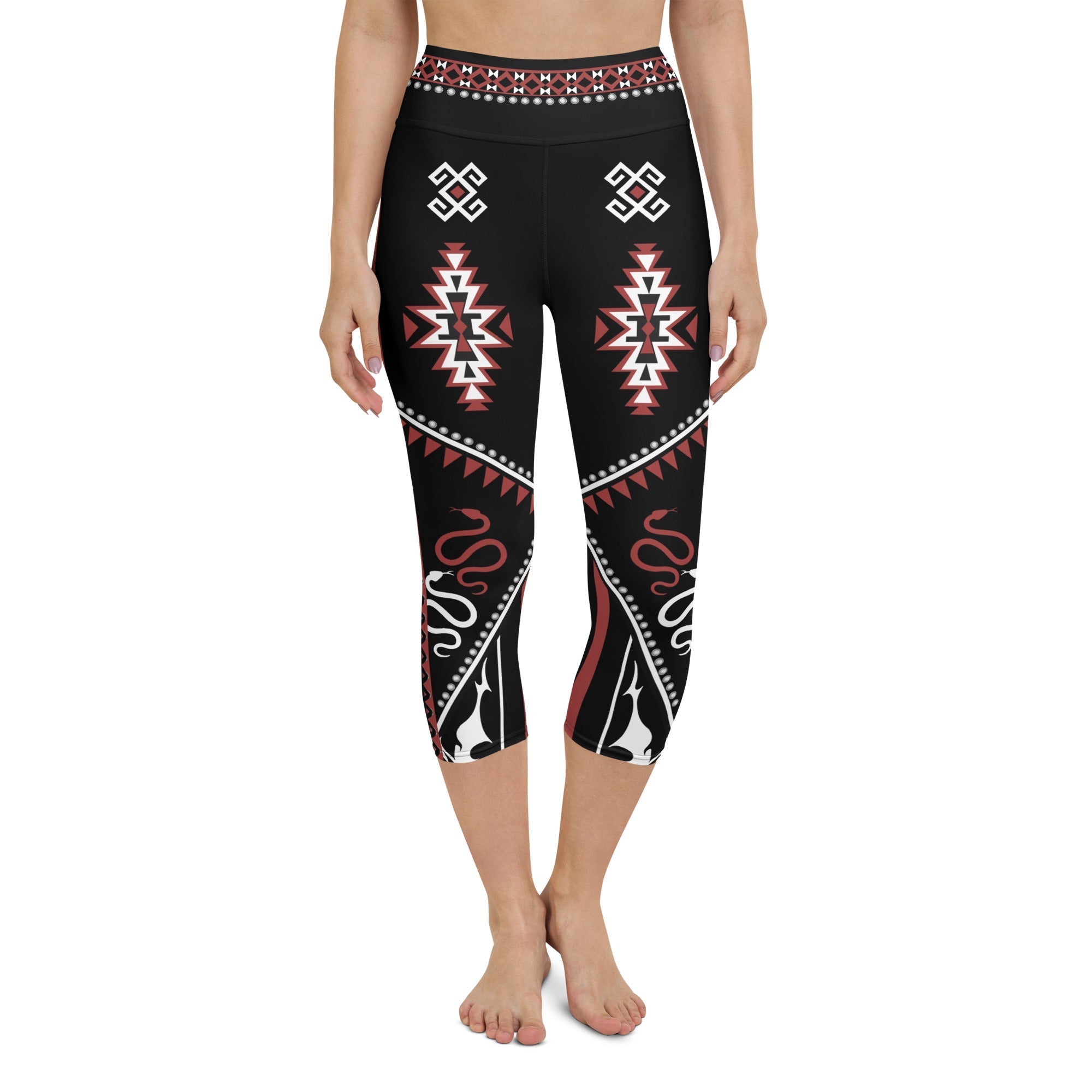Cowboy Red & Black Yoga Capris
