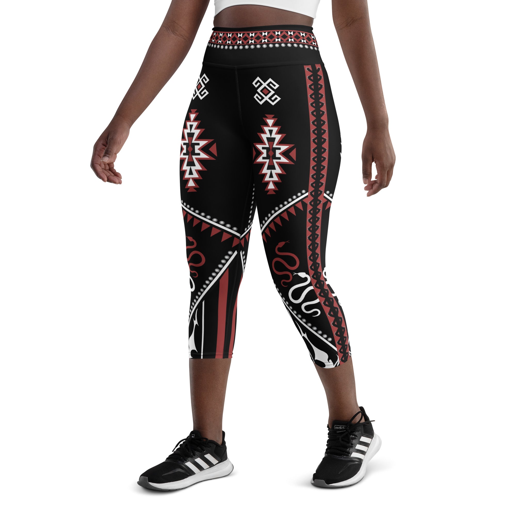 Cowboy Red & Black Yoga Capris