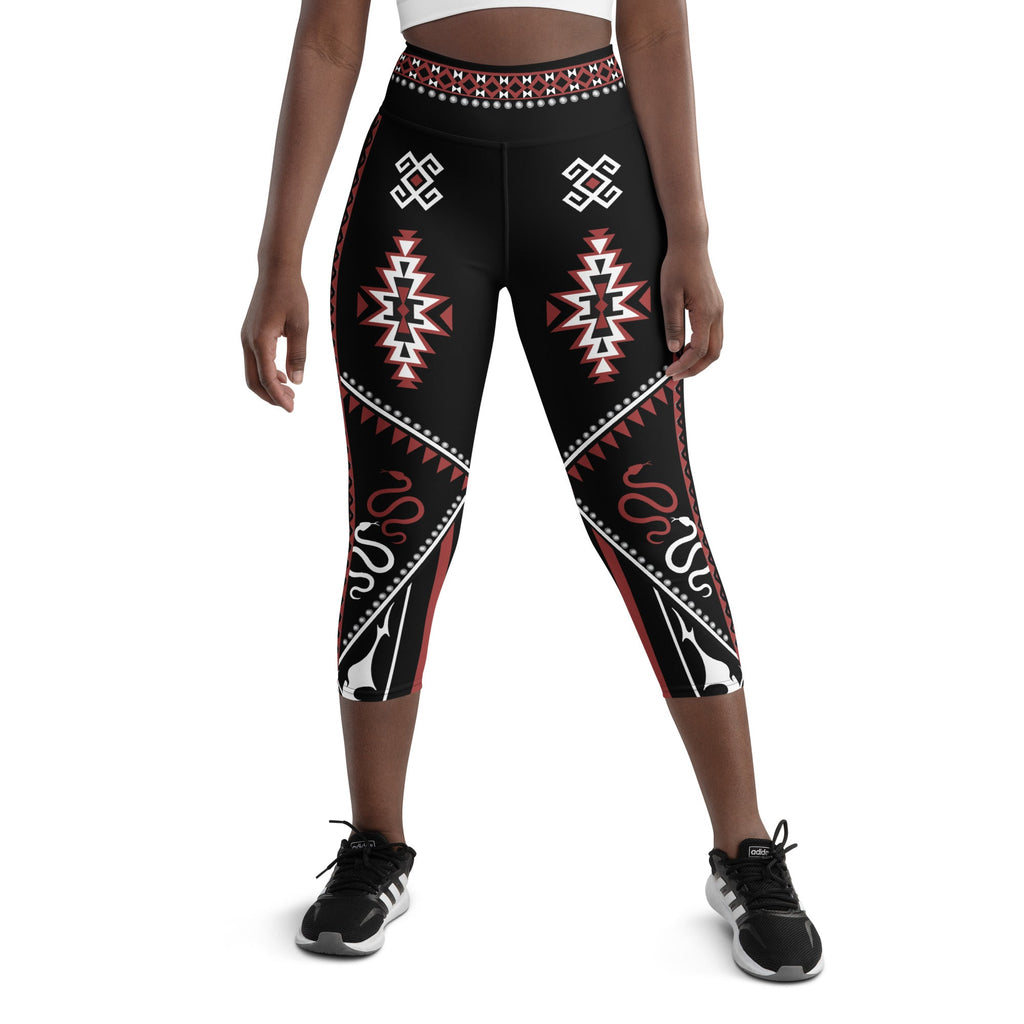Cowboy Red & Black Yoga Capris