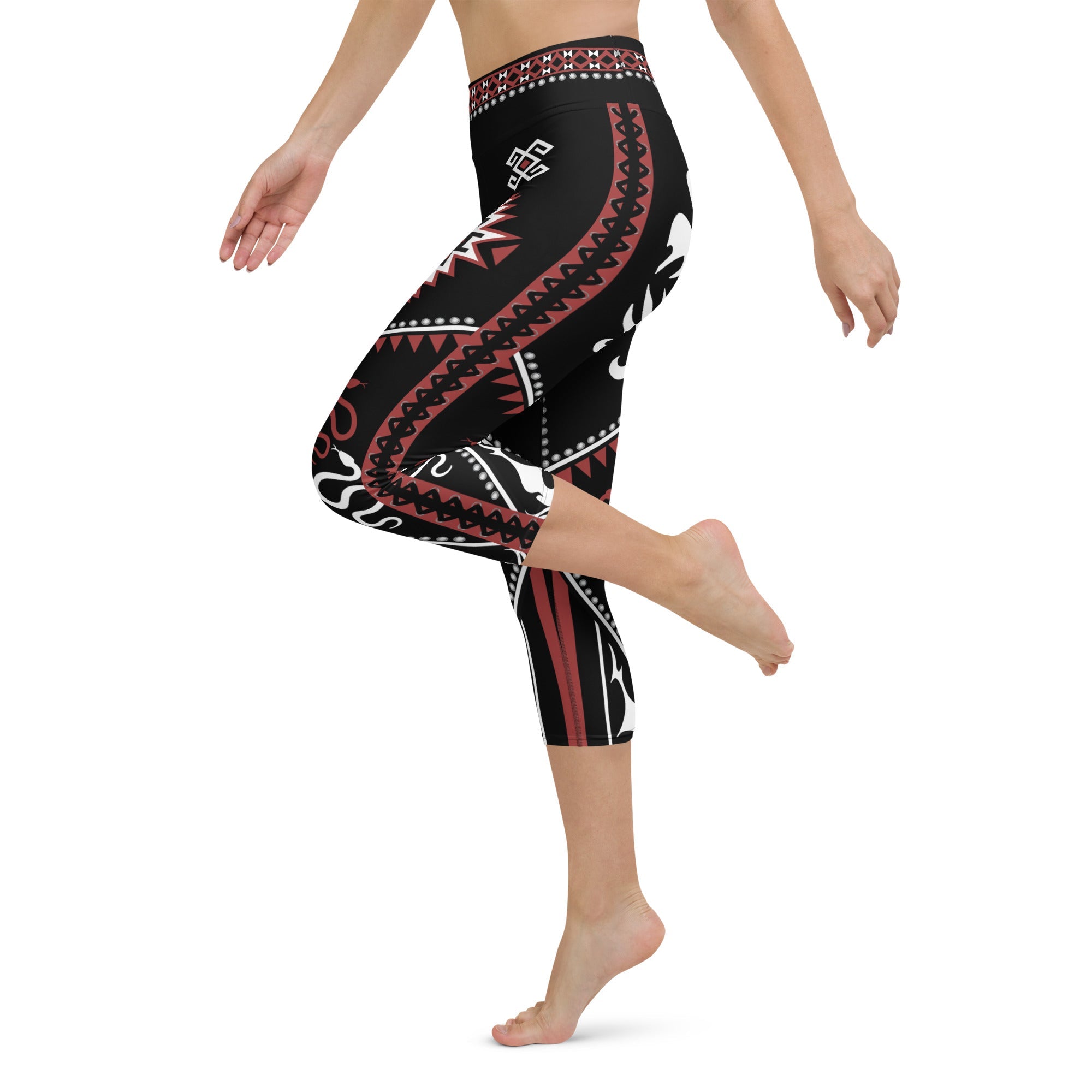 Cowboy Red & Black Yoga Capris