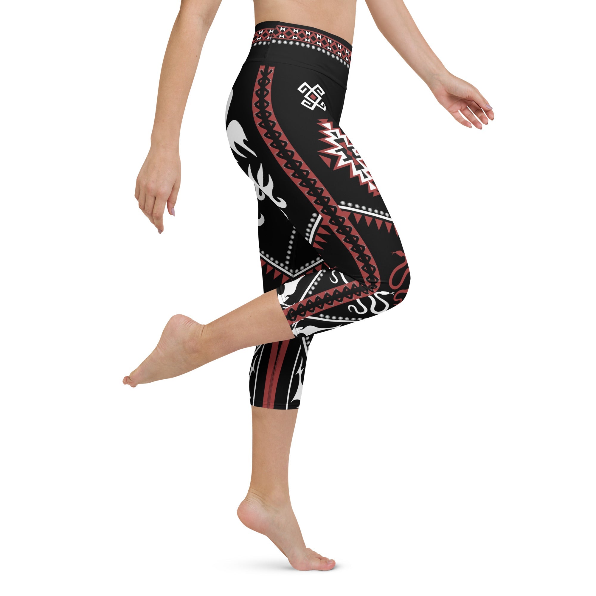 Cowboy Red & Black Yoga Capris