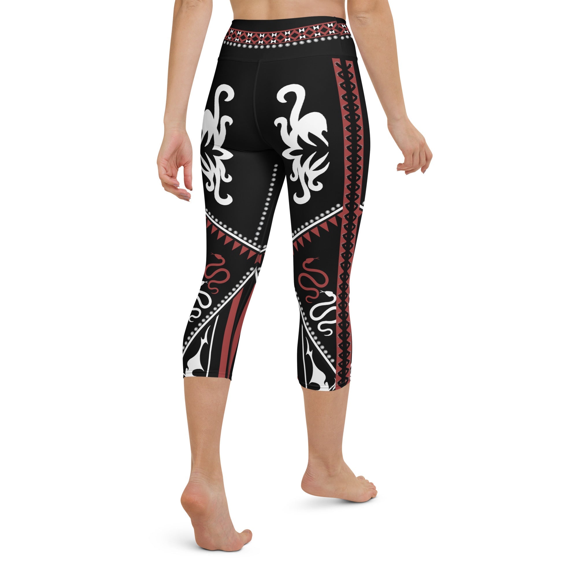 Cowboy Red & Black Yoga Capris