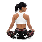 Cowboy Red & Black Yoga Leggings