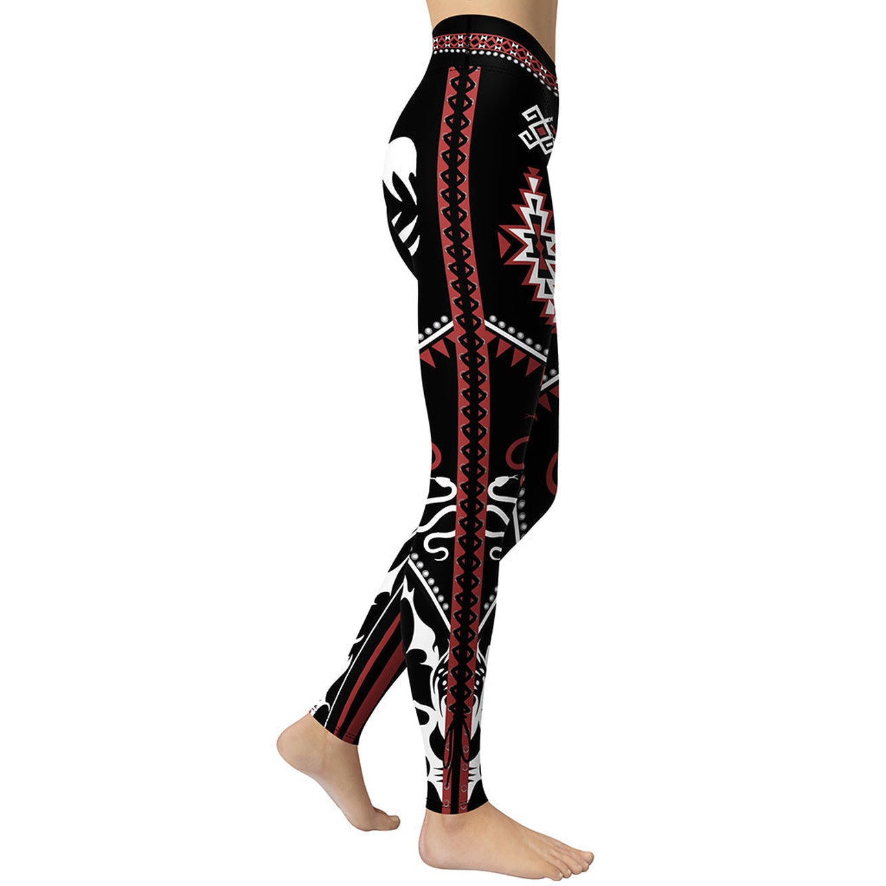 Cowboy Red & Black Yoga Leggings