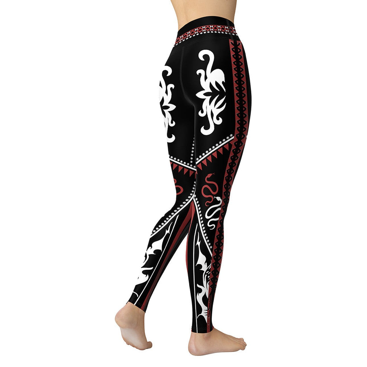 Cowboy Red & Black Yoga Leggings