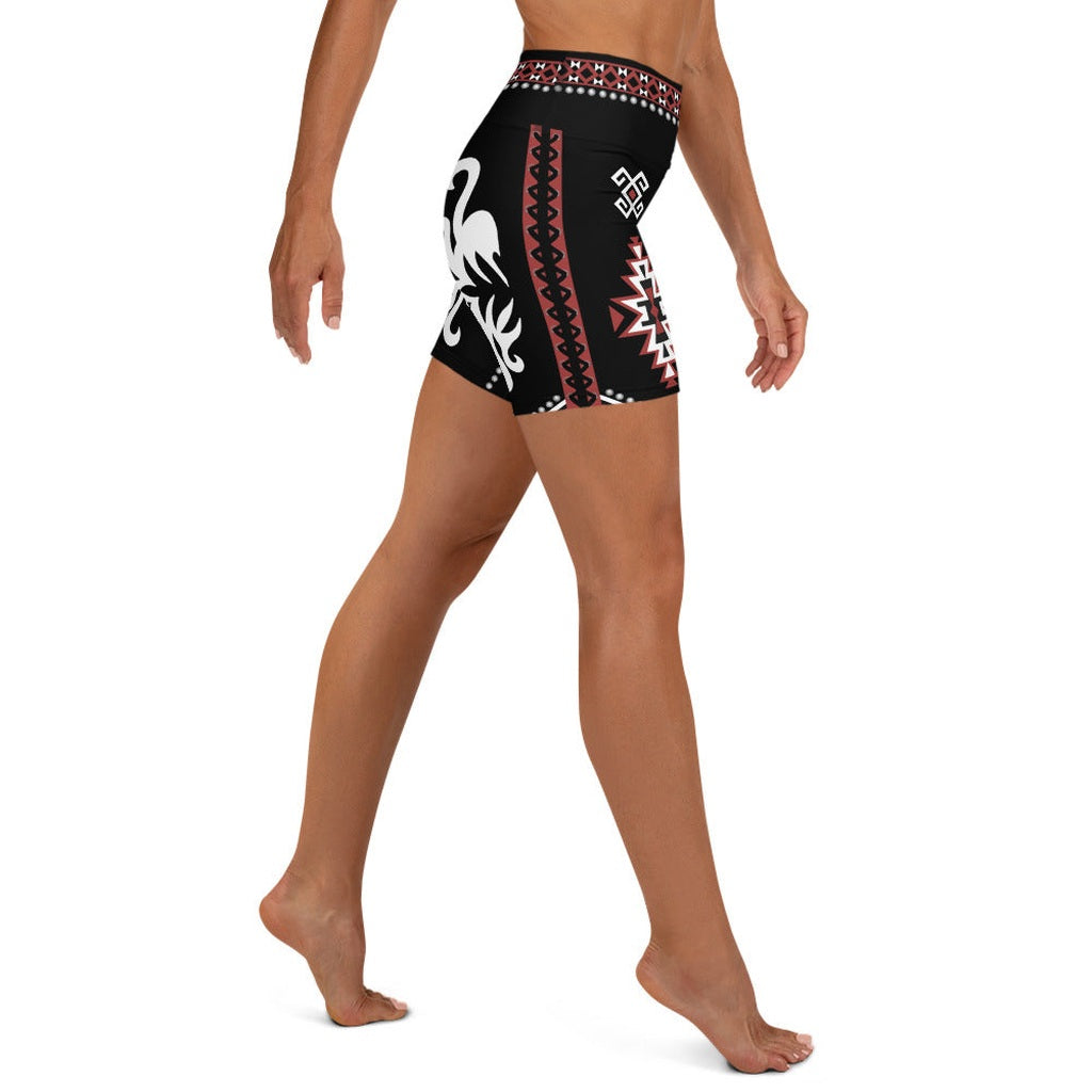 Cowboy Red & Black Yoga Shorts