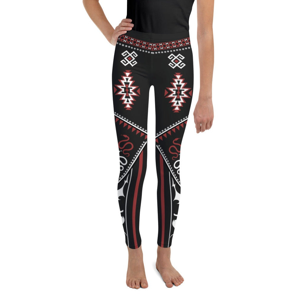 Cowboy Red & Black Youth Leggings