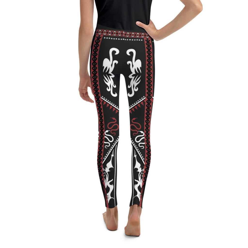 Cowboy Red & Black Youth Leggings
