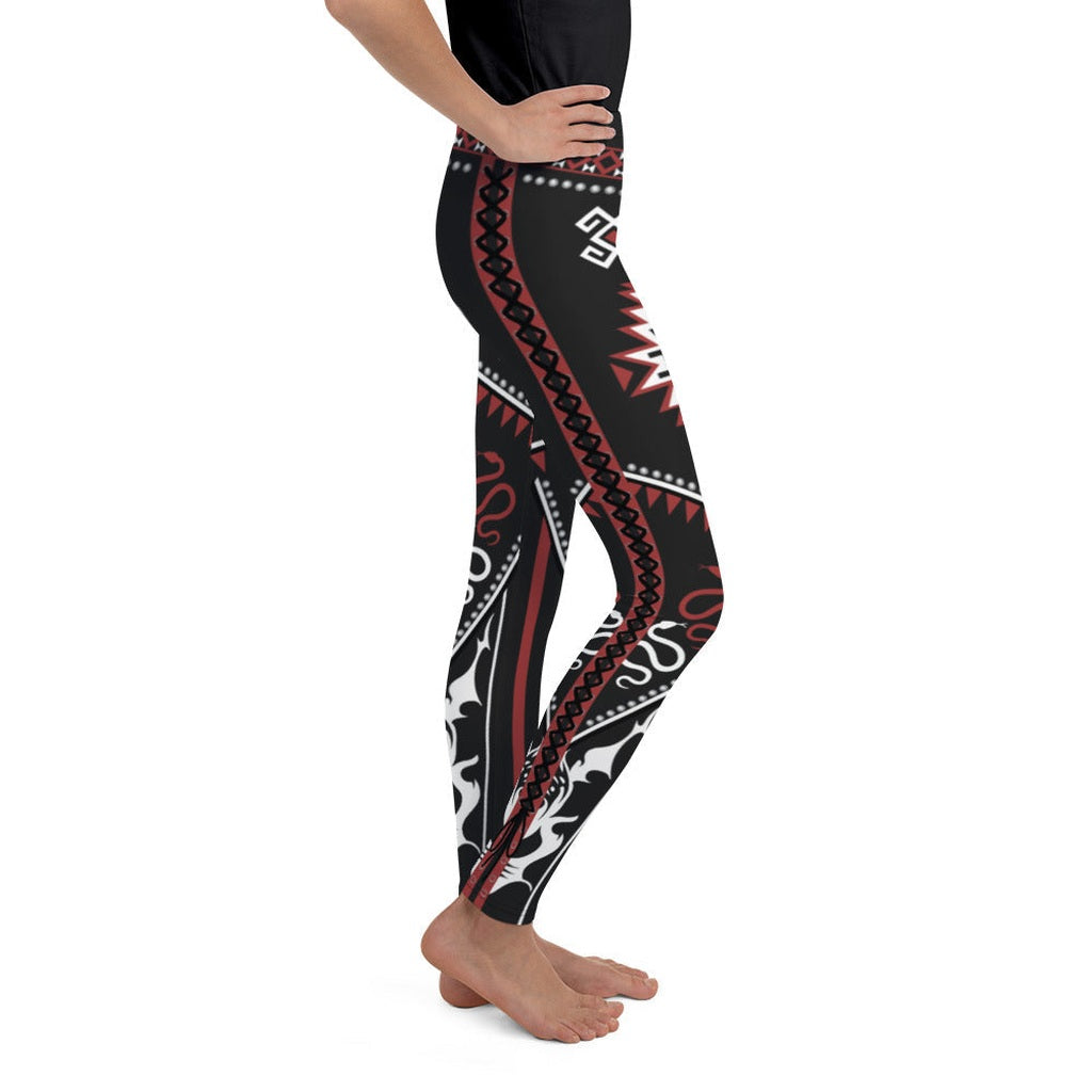 Cowboy Red & Black Youth Leggings