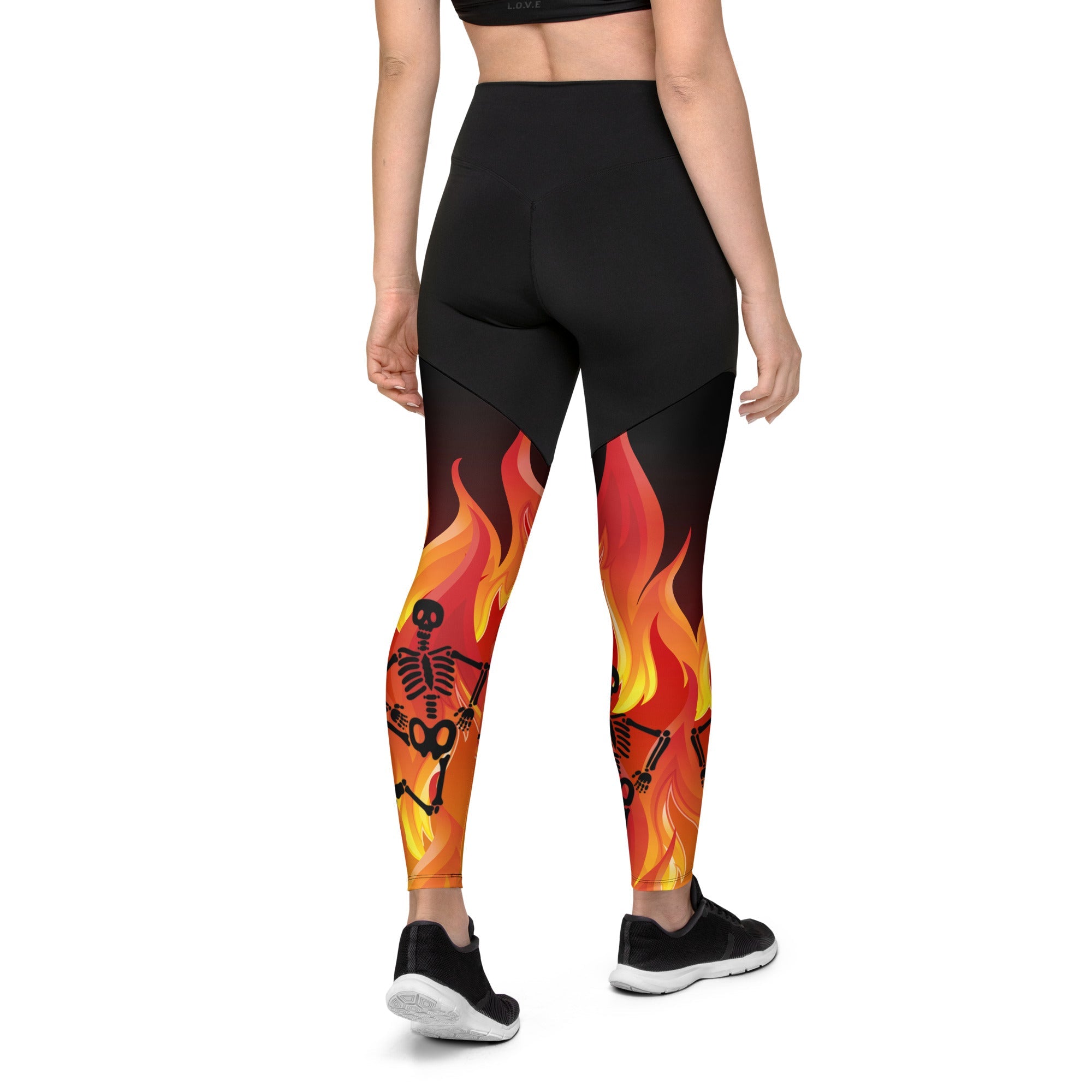 Crimson Inferno Compression Leggings