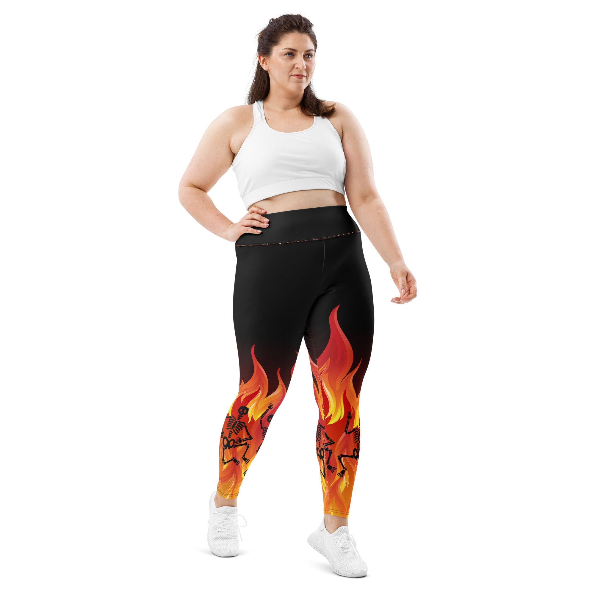 Crimson Inferno Plus Size Leggings