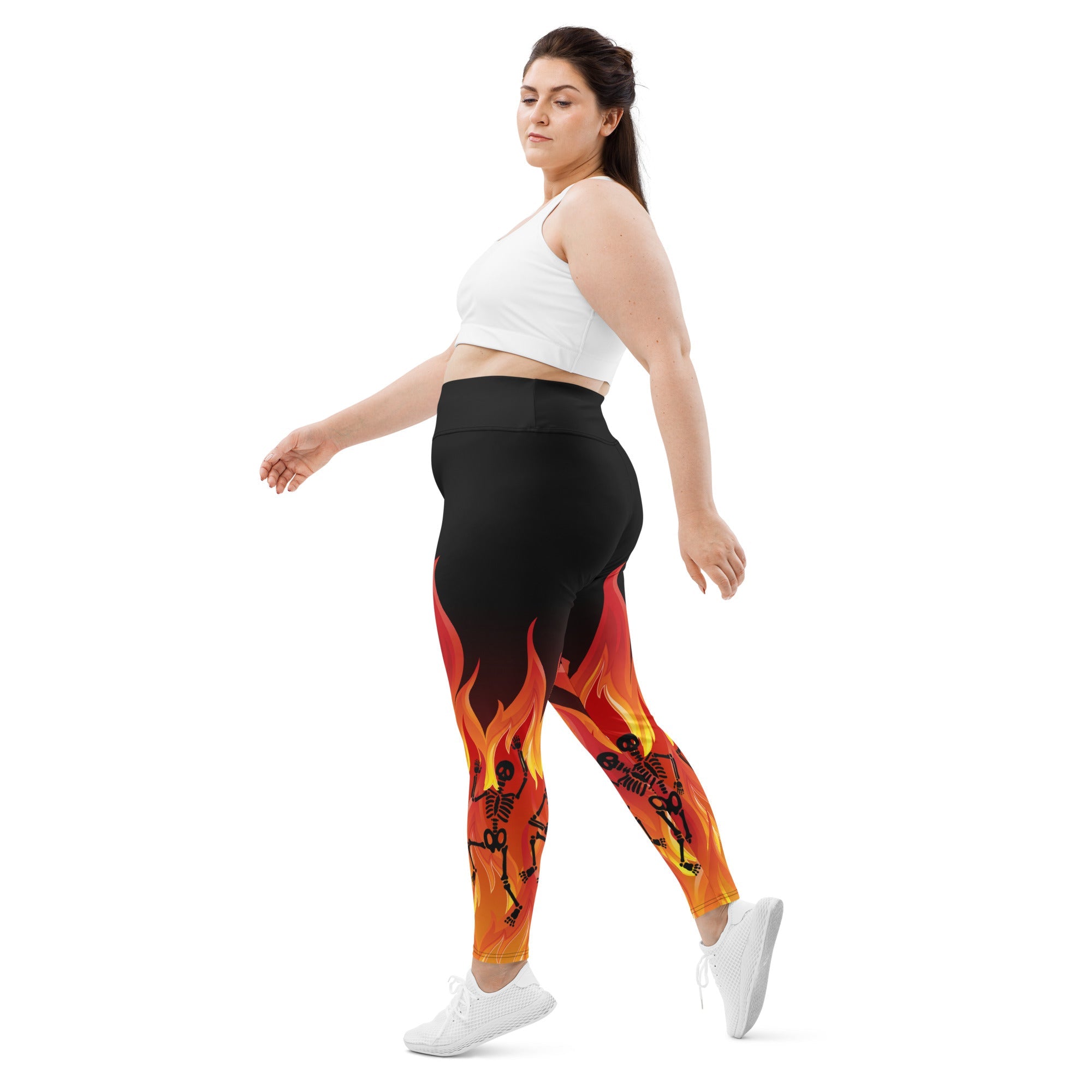 Crimson Inferno Plus Size Leggings