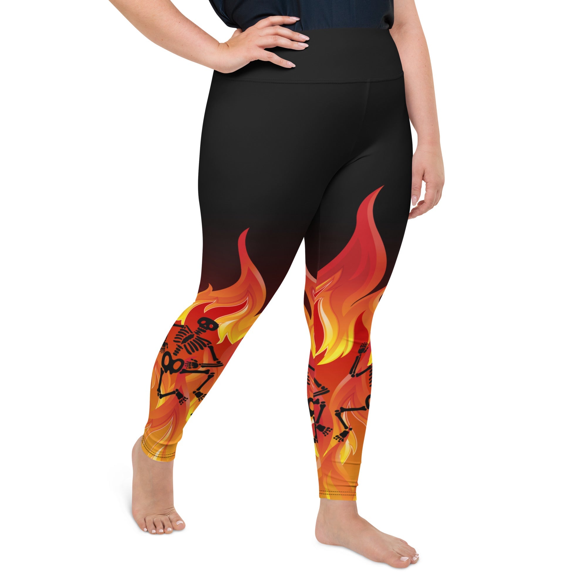 Crimson Inferno Plus Size Leggings