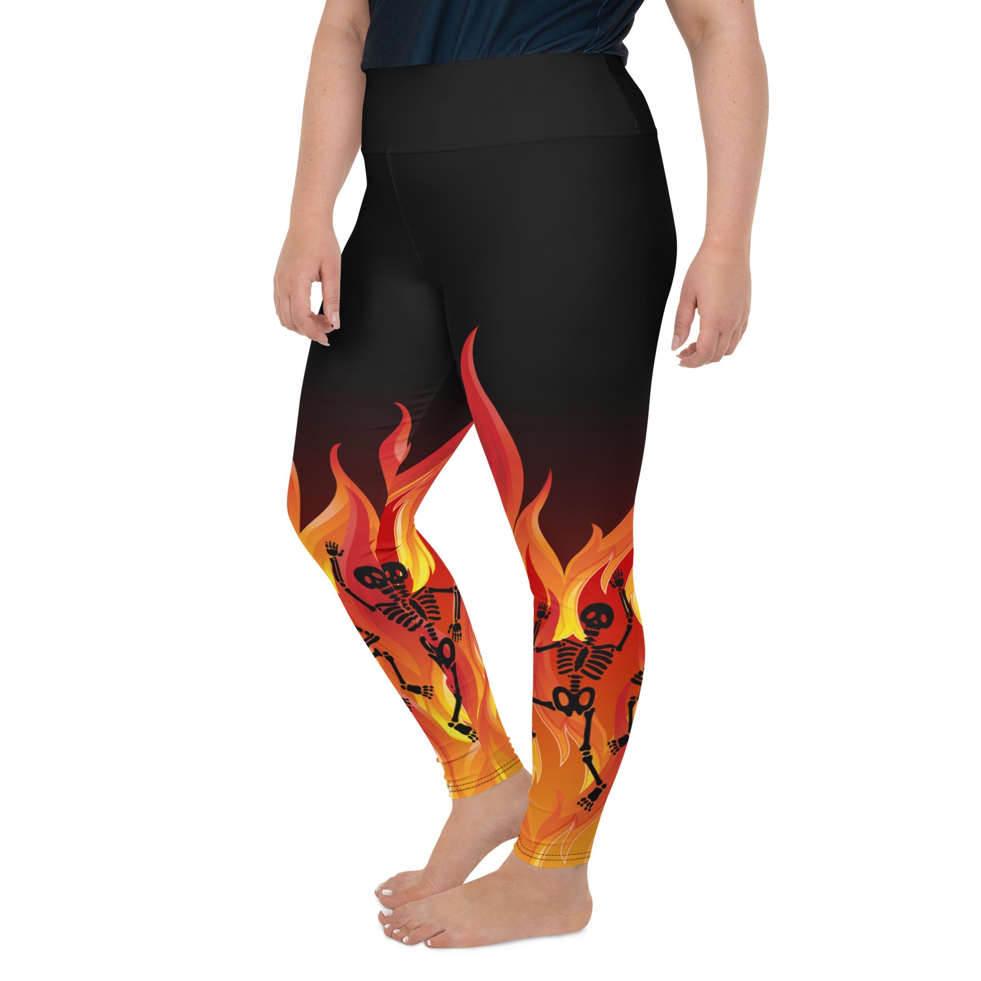 Crimson Inferno Plus Size Leggings