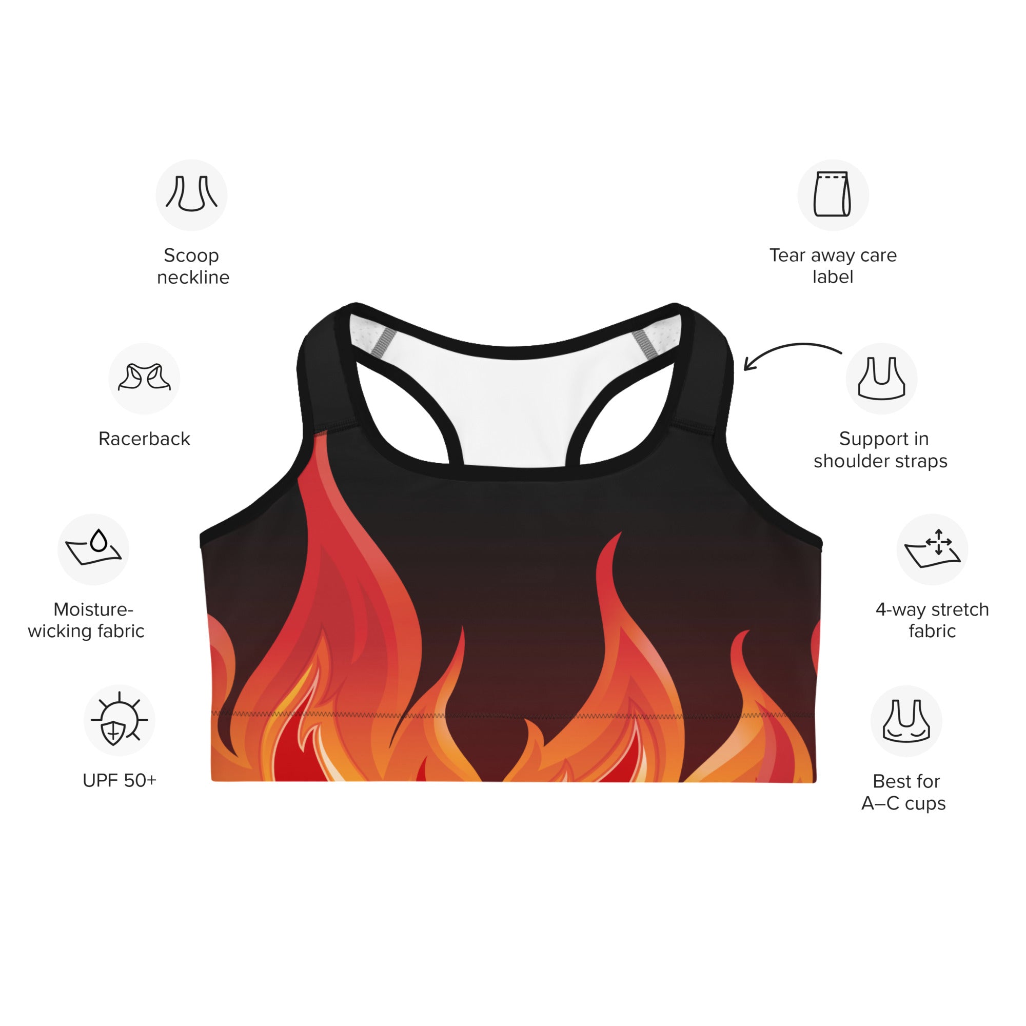 Crimson Inferno Sports Bra